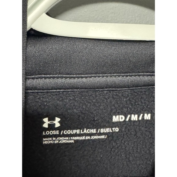 Under Armour Women's Fleece Script Pullover Hoodie-‎ Black- Medium - Picture 5 of 8